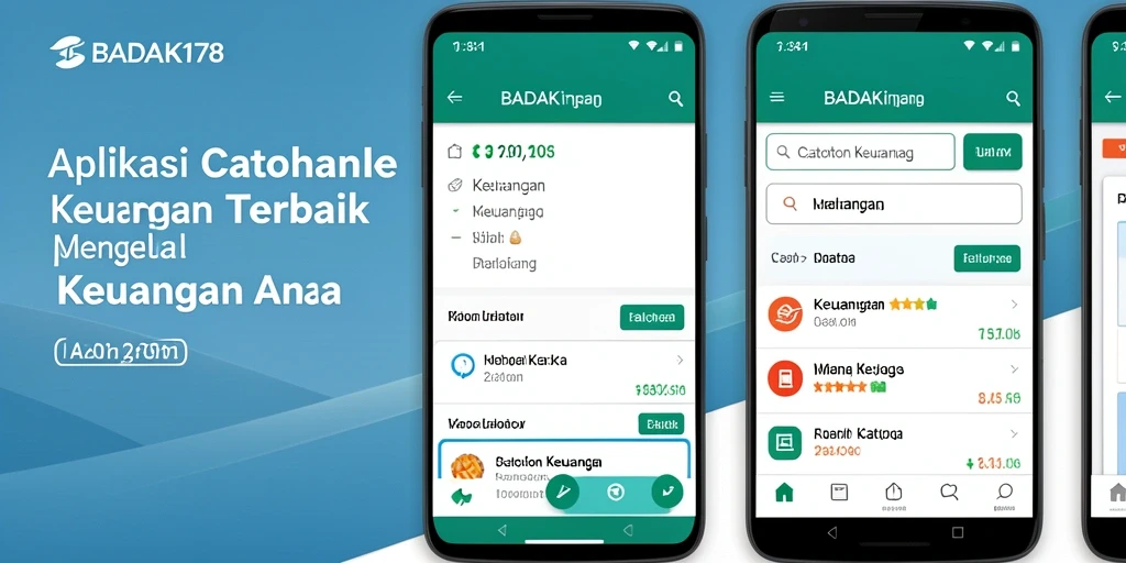 Antarmuka pengguna yang intuitif dan mudah digunakan untuk Catatan Keuangan.