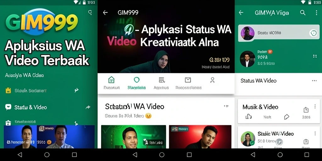 Antarmuka GIM999 yang intuitif dan penuh fitur untuk video status.