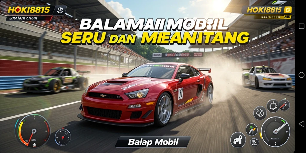 Antarmuka balapan mobil HOKI8815 yang menarik dan penuh aksi.
