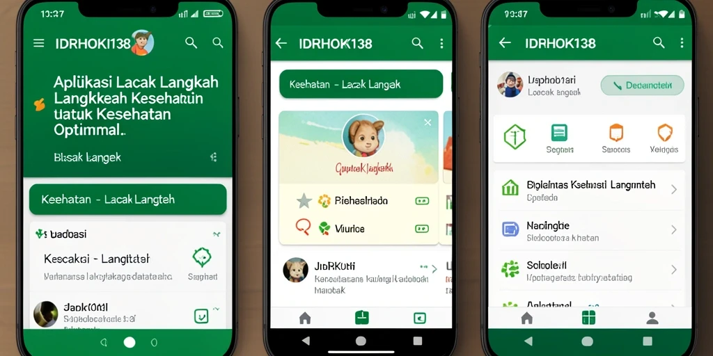 Tampilan antarmuka pengguna IDRHOKI138 dengan fungsi Lacak Langkah.