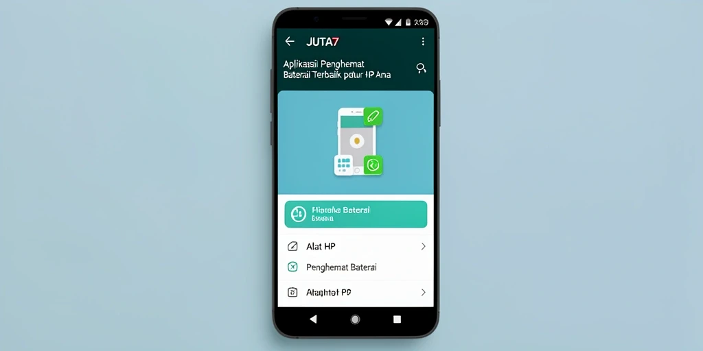 Antarmuka JUTA7 yang intuitif untuk menghemat baterai HP Anda.