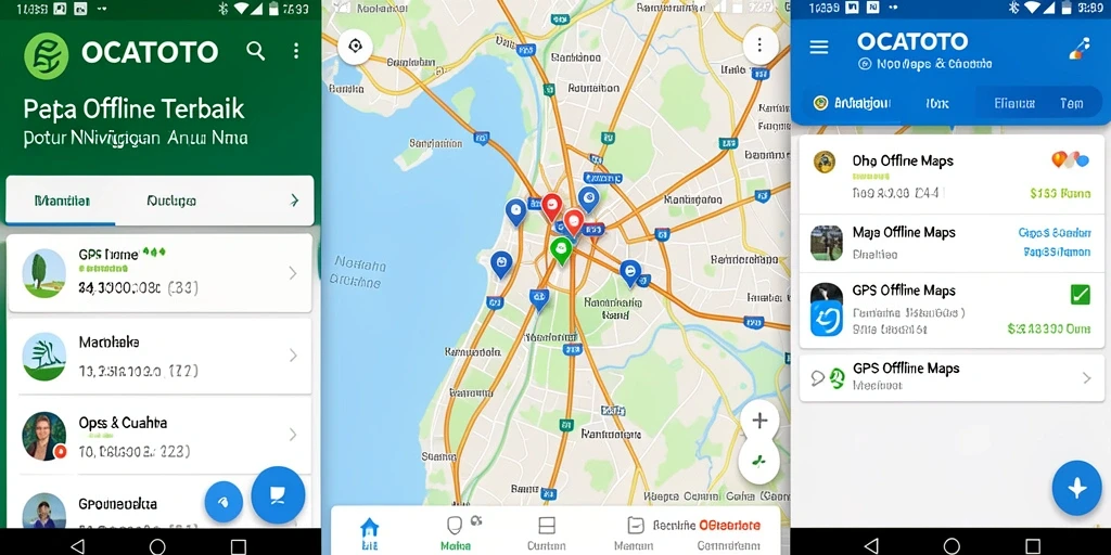 Antarmuka OCATOTO menampilkan peta offline yang jelas dan fungsional.