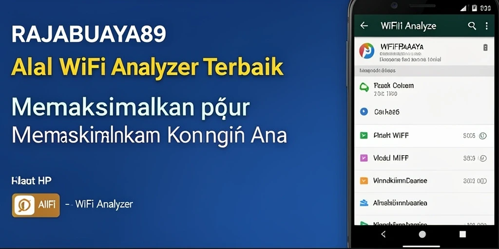Antarmuka aplikasi RAJABUAYA89 menunjukkan analisis WiFi yang jelas dan terperinci.