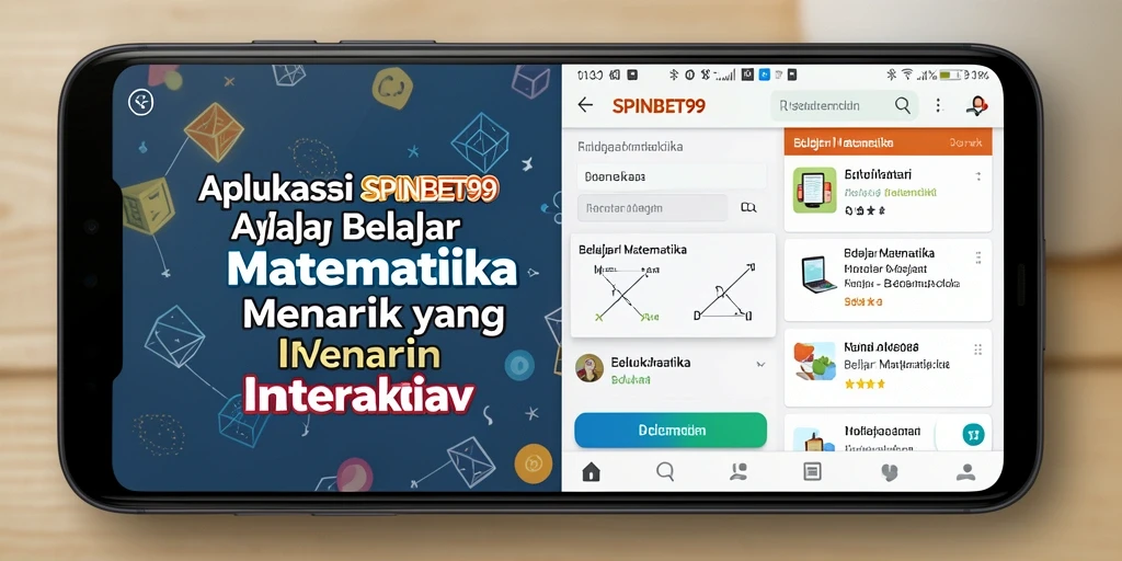 Antarmuka SPINBET99 yang interaktif untuk belajar matematika.